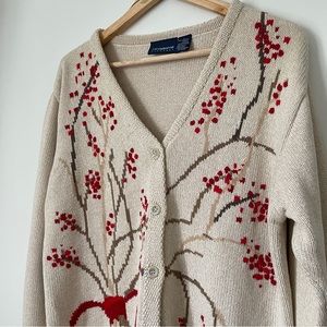 Vintage Liz Clairborne cottage core cardigan
